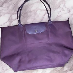 Longchamp Le Pliage Large Neo Purple Plum Shoulder Bag